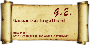 Gasparics Engelhard névjegykártya